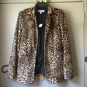 Leopard Velvet Blazer